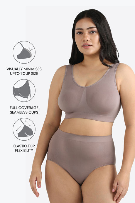 Wacoal  Non-Wired Full Coverage Bralette Bra - Light Brown — image 6